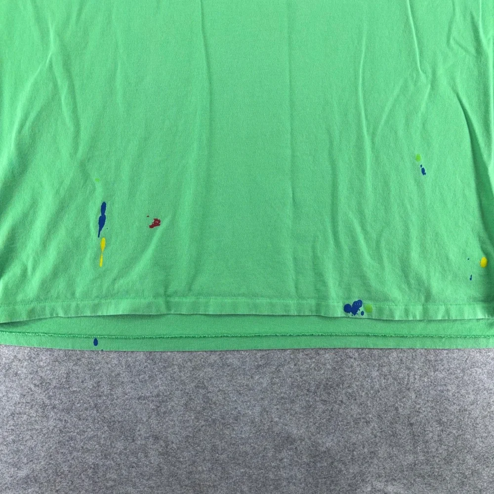 Polo Ralph Lauren Mens 3XLT Green Paint Splatter Big Pony Short Sleeve T-Shirt
